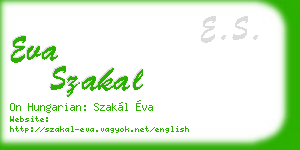 eva szakal business card